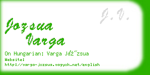 jozsua varga business card